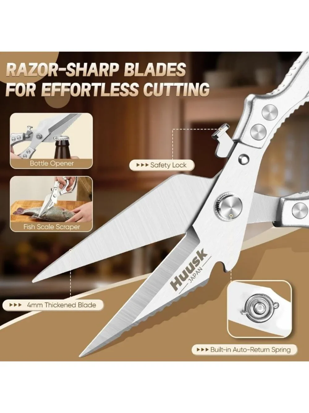 Multifunctional Kitchen Scissors Set - All-Purpose Shears for Cooking & Food